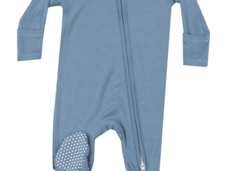 Angel Dear 2 Way Zipper Footie - Blue Shadow Online Hot Sale