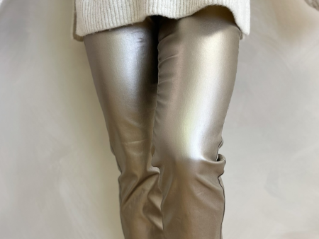 Tribal Sophia Hugging Straight Ankle Pants - Light Gold Fashion