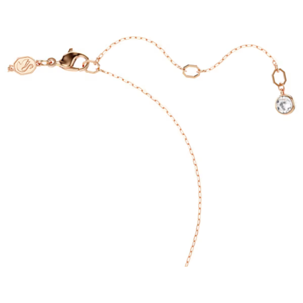 Swarovski Sublima Moon Pendant: Blue Rose Gold Hot on Sale