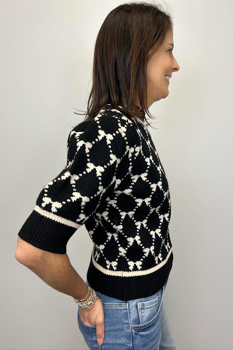 THML Short Sleeve Bow Sweater on Sale