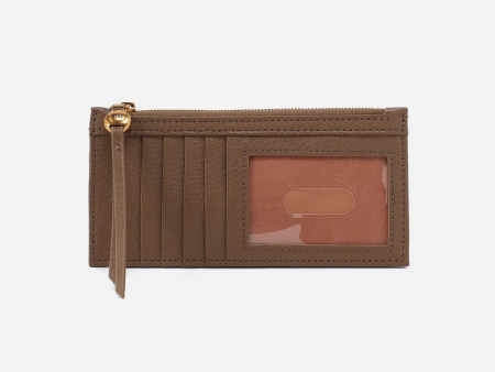 Hobo Carte Card Case Pebbled Leather - Dark Elm Hot on Sale