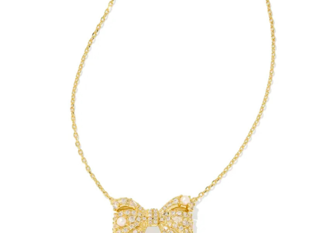 Kendra Scott Krista Bow Short Pendant Necklace Online Sale