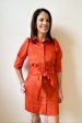 Gretchen Scott Ultra Suede Swagger Dress - Orange Online