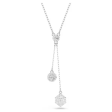 Swarovski Dextera Sphere and Cube Pendant Necklace - White Rhodium For Cheap