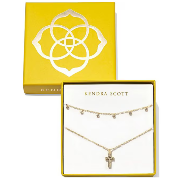 Kendra Scott Amelia Cross Necklace Gift Set - Gold Cheap