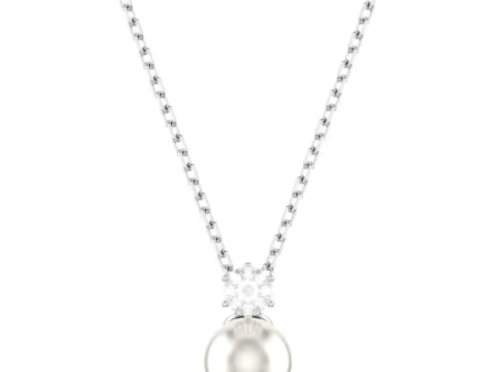 Swarovski Matrix Pendant Necklace - Crystal Pearl Rhodium Online Hot Sale