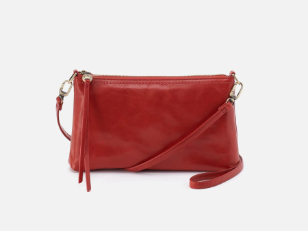 Hobo Darcy Crossbody Polished Leather - Brick Sale