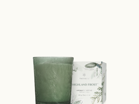 Thymes Highland Frost Boxed Votive Candle Online now