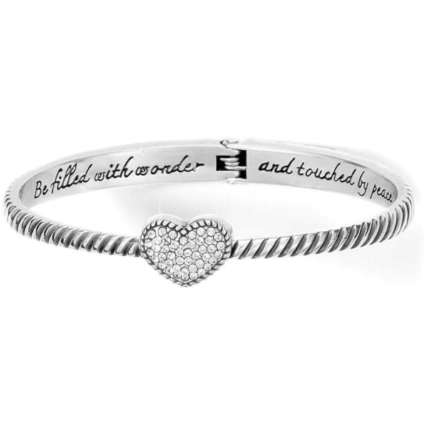 Brighton Celestia Heart Hinged Bangle Bracelet For Discount