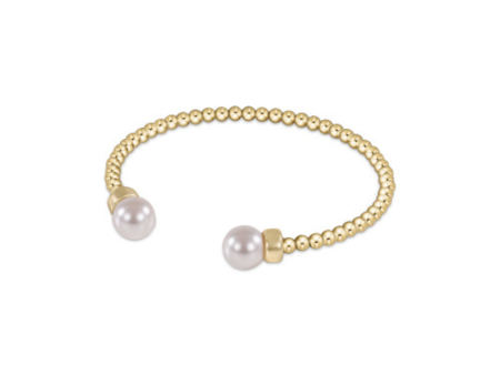 Enewton Classic Gold 3mm Bead Cuff - Pearl Online Sale