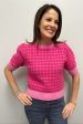 THML Pink Short Sleeve Knit Top For Discount