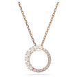 Swarovski Matrix Circle Pendant - Crystal Pearl Rose Gold For Cheap