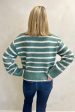 Z Supply Josephine Stripe Sweater - Palm Green For Cheap