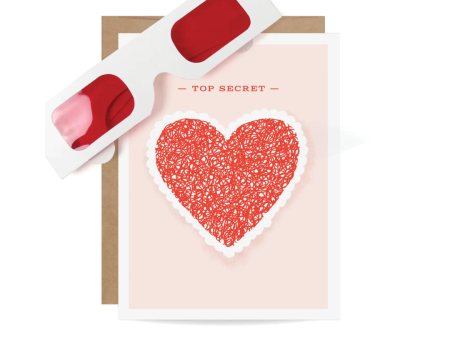 Inklings Paperie Decoder Card - Top Secret Heart Love Online now