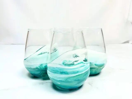 Lynn & Liana Resin Coated Entertaining Glass Fashion