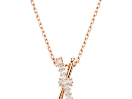 Swarovski Hyperbola Twist Pendant - White Rose Gold Online