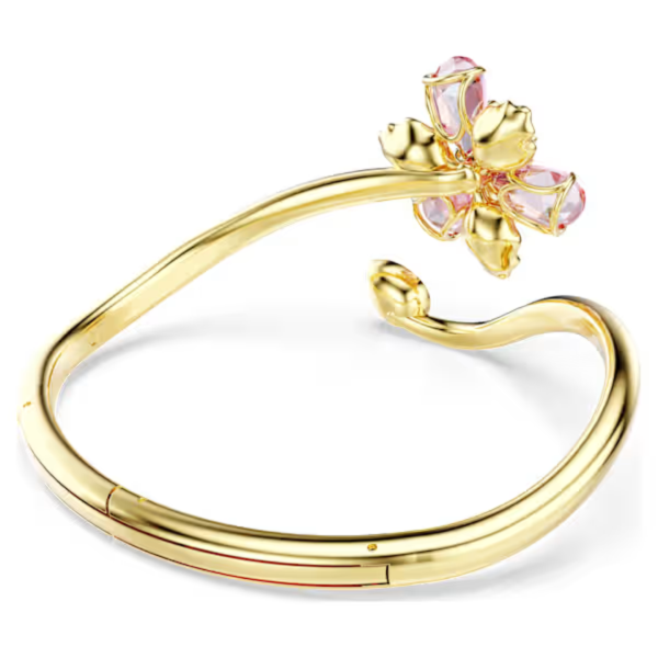 Swarovski Idyllia Open Bangle Flower Bracelet - Multicolor Gold - Medium Supply