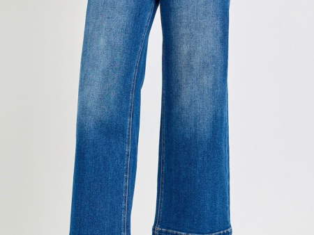 Risen Crop Wide Leg Jeans Hot on Sale