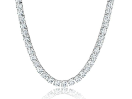 Crislu Brilliant Cut Tennis Necklace - Platinum Online now