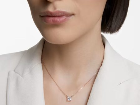 Swarovski Attract Square Cut Necklace - Rose Gold Discount