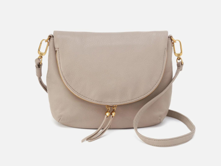 Hobo Fern Foldover Messenger Pebbled Leather - Taupe Online Hot Sale