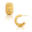 Ellie Vail Peyton Chunky Hoop Earrings - Gold Sale