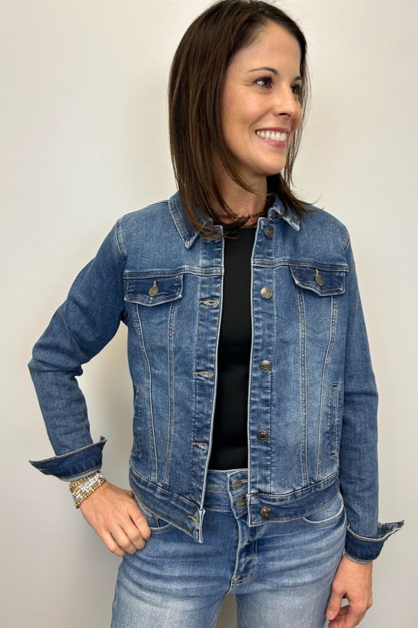 Tribal Eco Friendly Classic Denim Jacket - Dark Vintage For Cheap