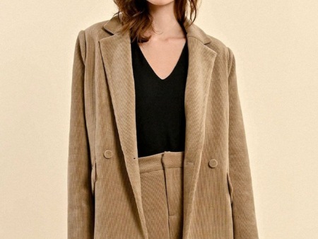 Molly Bracken Woven Blazer - Beige Sale