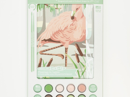 Elle Crée Paint-by-Number Kit - Flamingo in Lagoon on Sale