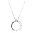 Swarovski Matrix Circle Pendant - Pearl Crystal Rhodium on Sale