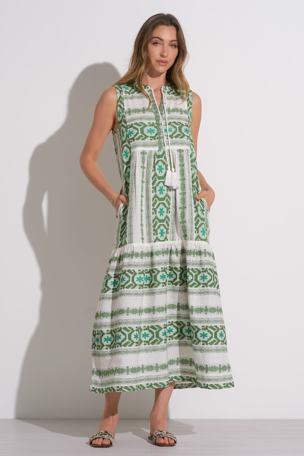 Elan Maxi Dress with Tassles Online now