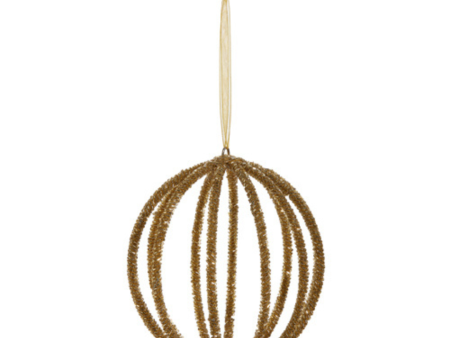 Raz Antique Gold Beaded Ball Ornament Online Sale