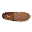 Olukai Lae ahi Kapa Slip Ons - Tan Dark Wood Online Sale