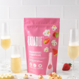 Eatable Strawberries & Champagne White Chocolate Popcorn For Cheap