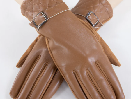 Faux Leather Gloves w  Buckle Detail Hot on Sale