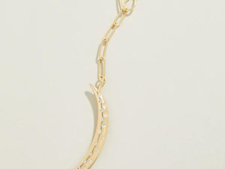 Spartina Crescent Crystal Necklace For Sale