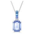 Swarovski Mellenia Long Pendant - Blue Rhodium Hot on Sale