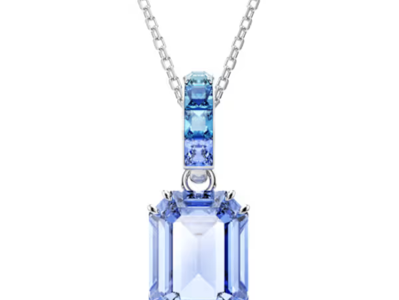 Swarovski Mellenia Long Pendant - Blue Rhodium Hot on Sale