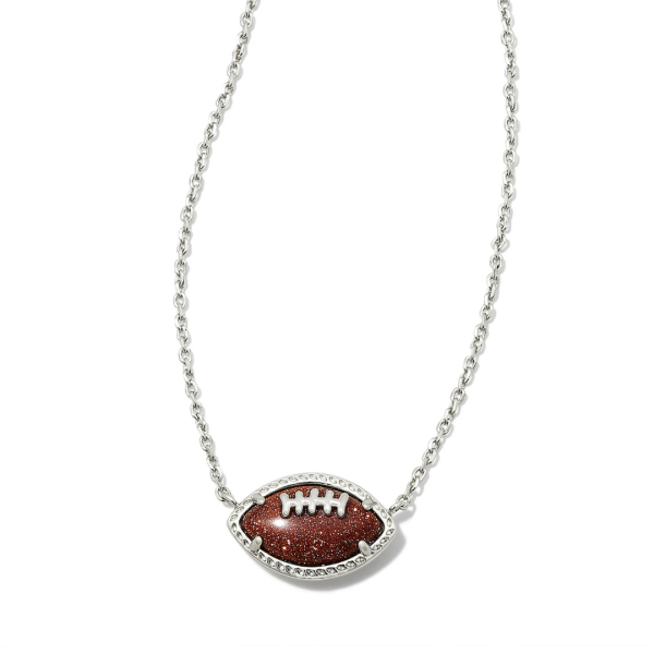 Kendra Scott Football Short Pendant Necklace - Silver For Discount