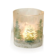 Two s Company Winter Forest Frosted Candleholders Online Hot Sale