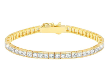 Crislu Classic Medium Princess Tennis Bracelet For Sale