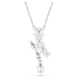 Swarovski Matrix Drop Pendant Necklace - White Rhodium Online