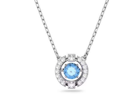 Swarovski Sparkling Dance Necklace - Silver Blue Hot on Sale