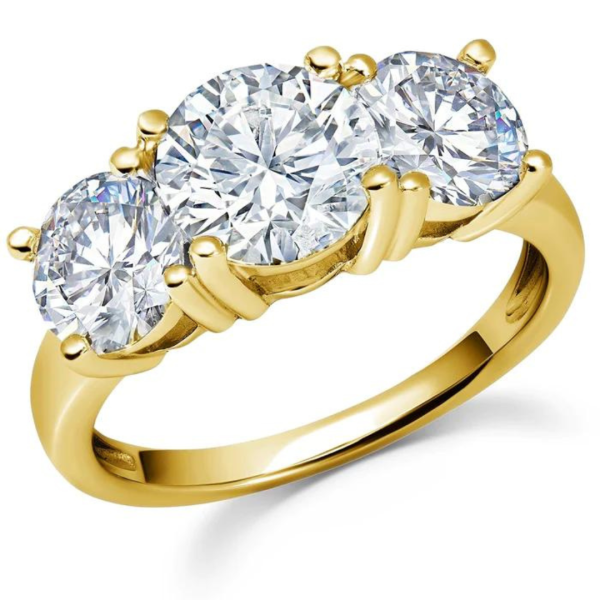 Crislu Classic 3 Stone Ring - 18k Gold Online now