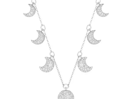 Swarovski Sublima Moon Choker - White Silver For Cheap