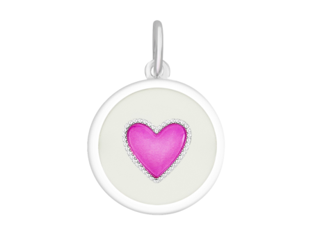 Lola Heart Pendant - Vintage Pink For Sale