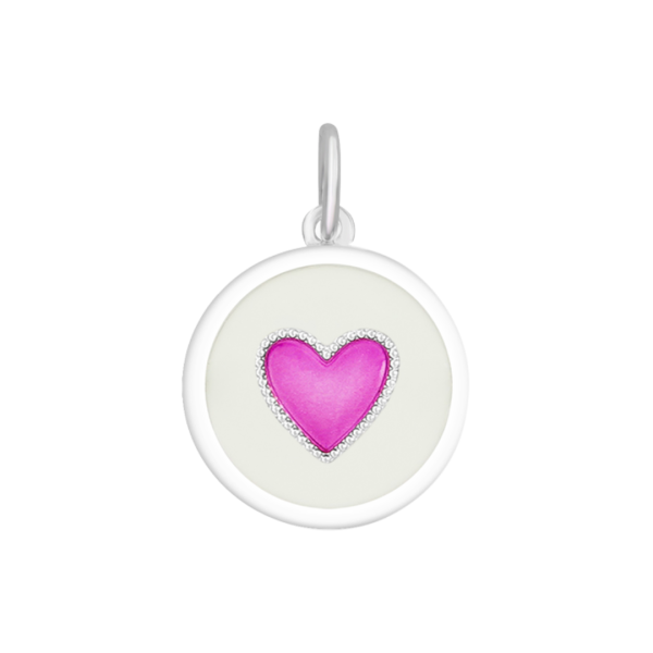 Lola Heart Pendant - Vintage Pink For Sale