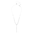 Swarovski Constella Y Necklace - White Crystal Pearl Rhodium For Sale