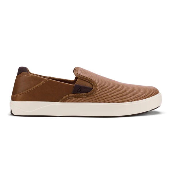 Olukai Lae ahi Kapa Slip Ons - Tan Dark Wood Online Sale