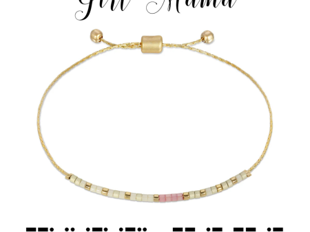 Dot & Dash Morse Code Bracelet - Girl Mama Ivory & Rose For Discount